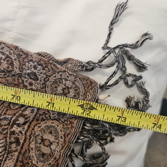 Elegant Paisley Fringe Shawl - Picture 4 of 6